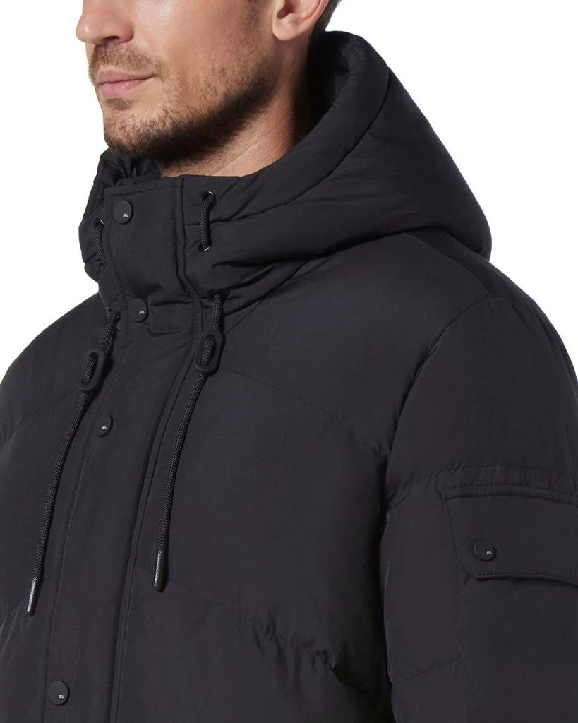 Andrew Marc Sullivan Chevron Quilted Knee Length Parka with Hood 3