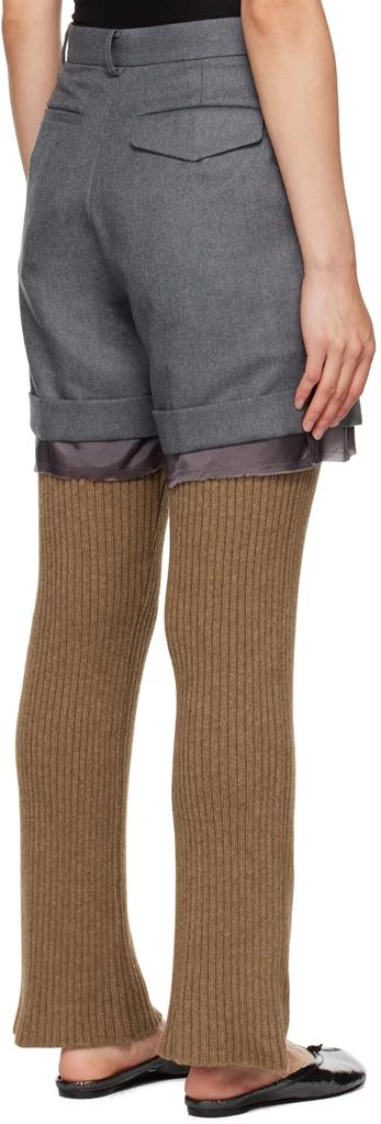 UNDERCOVER Gray Layered Trousers 3