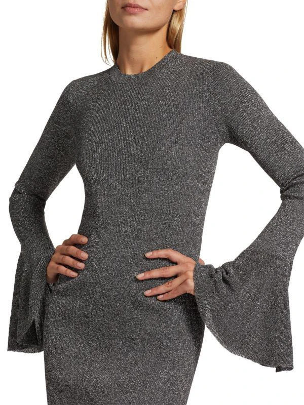 FRAME Godet Lurex Body-Con Dress 4