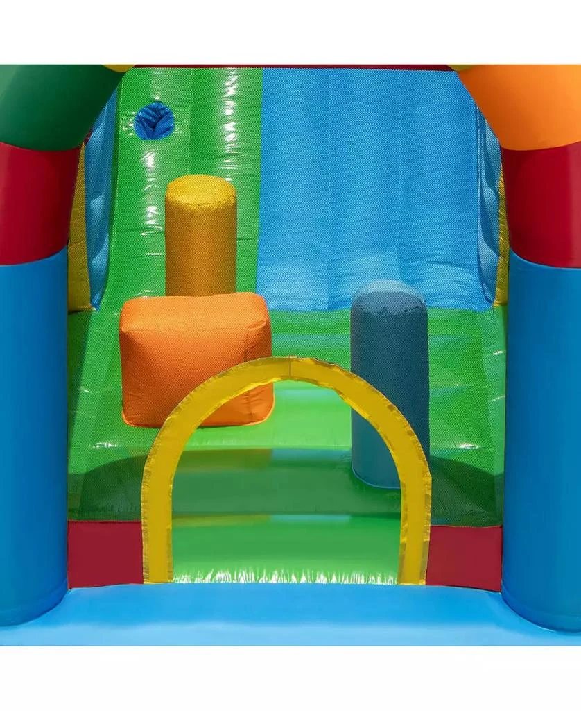 Slickblue Inflatable Bounce House Obstacle Course with Ball Pit and Slide Fun Backyard Playset for Kids 7