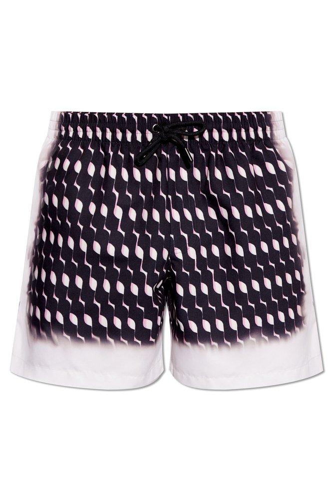 Dries Van Noten Dries Van Noten Graphic-Printed Drawstring Swim Sorts