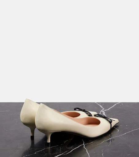 Valentino Bepointy 45 bow-detail leather pumps 2
