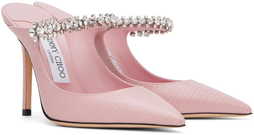 Jimmy Choo Pink Bing 100 Mules 4