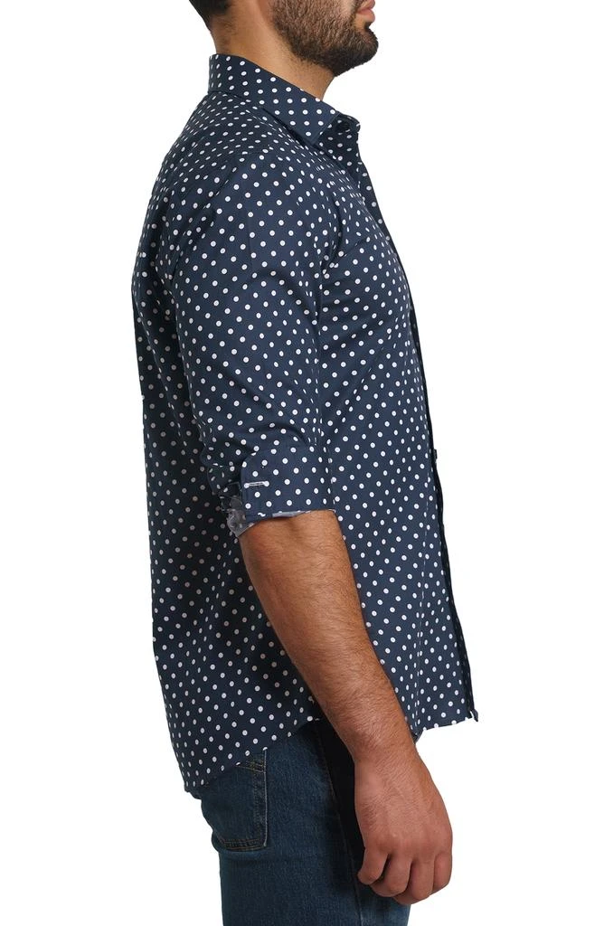 Jared Lang Trim Fit Dot Print Button-Up Shirt 3