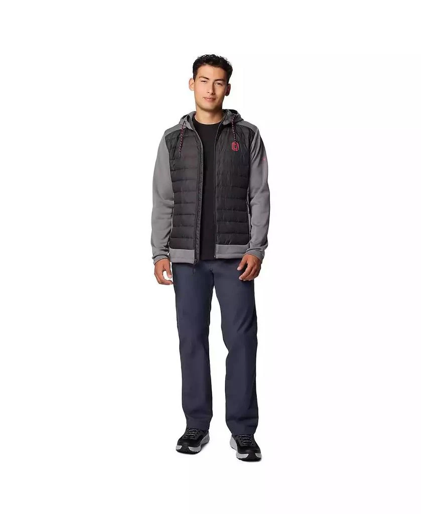 Columbia Men's Charcoal/Gray Ohio State Buckeyes Out-Shield Hybrid Full-Zip Hoodie Jacket 4