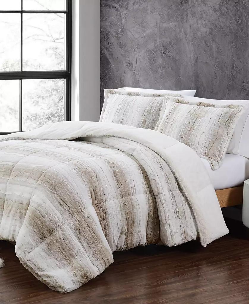 Christian Siriano New York Snow Leopard 3 Piece Comforter Set