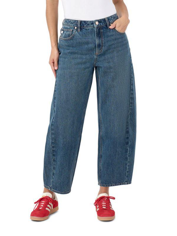Seven7 ​Barrel-Leg High-Rise Jeans