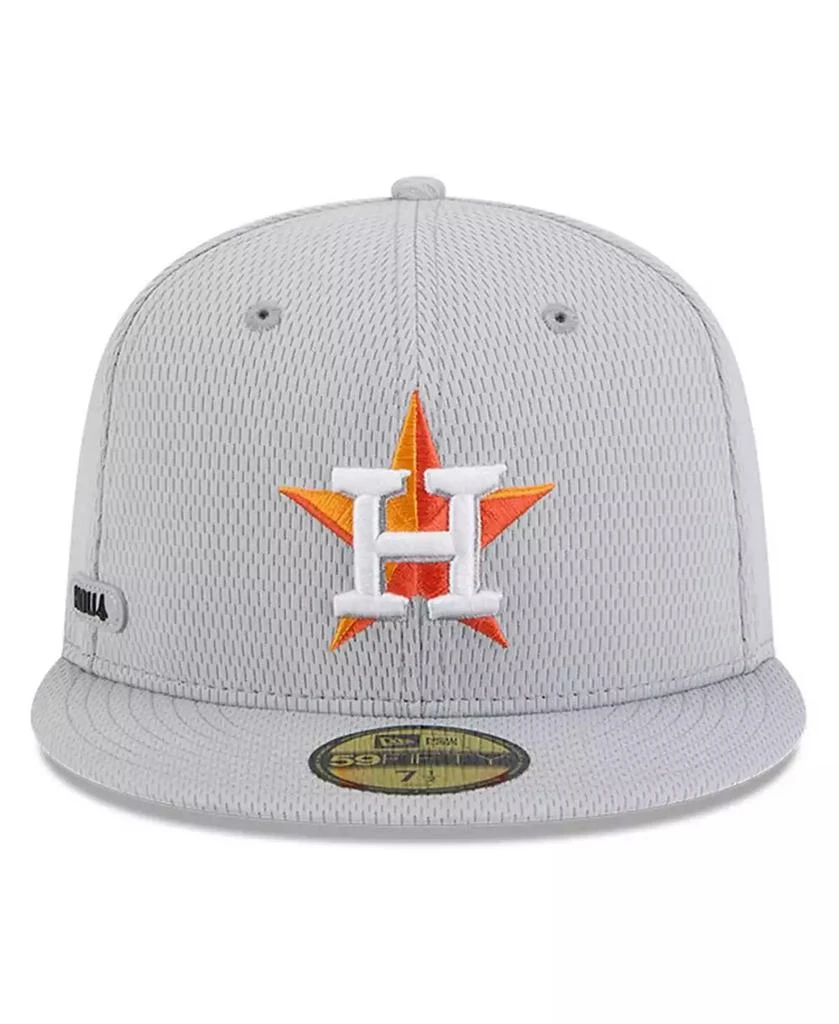New Era Men's Gray Houston Astros 2025 MLB Clubhouse 59FIFTY Fitted Hat 3