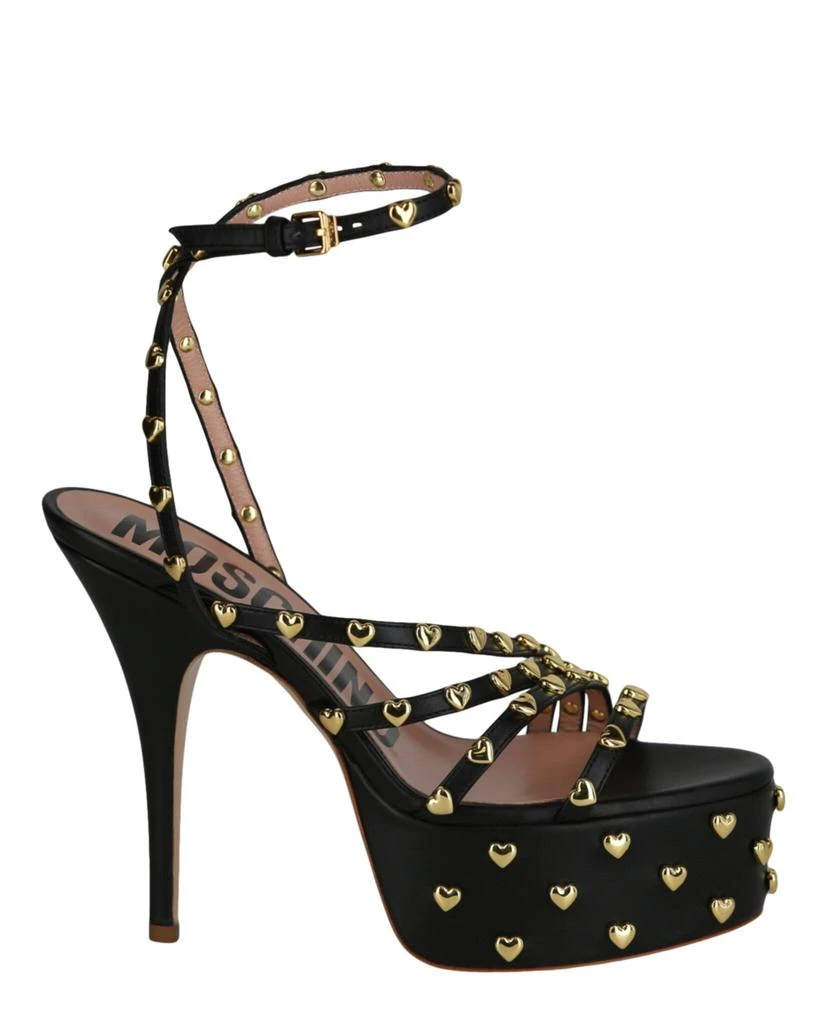 Moschino Heart Studded Platform Heels 1