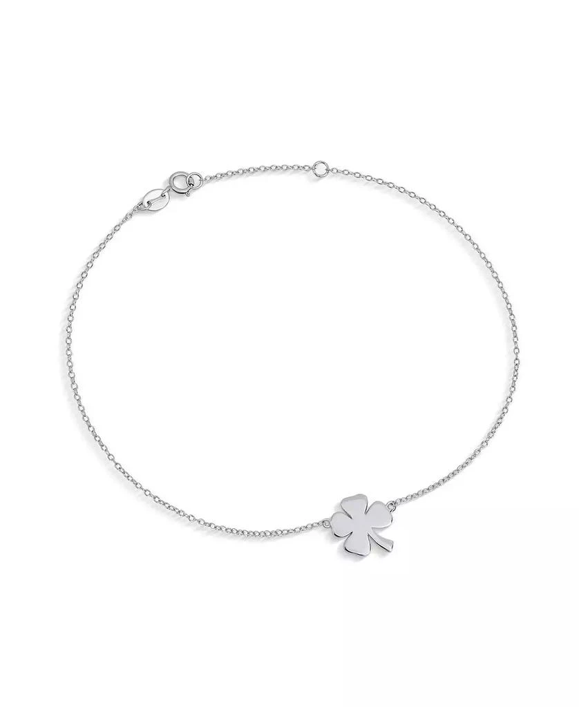 Bling Jewelry Lucky Charm Clover Anklet Ankle Bracelet Sterling Silver Chain Adjustable