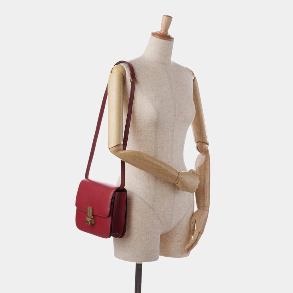 Celine Celine Red Medium Calfskin Classic Box Bag 2