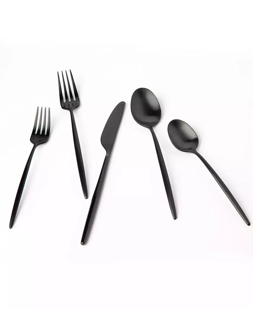 Cambridge Silversmiths Gaze Black Satin 20-Piece Flatware Set, Service for 4 4