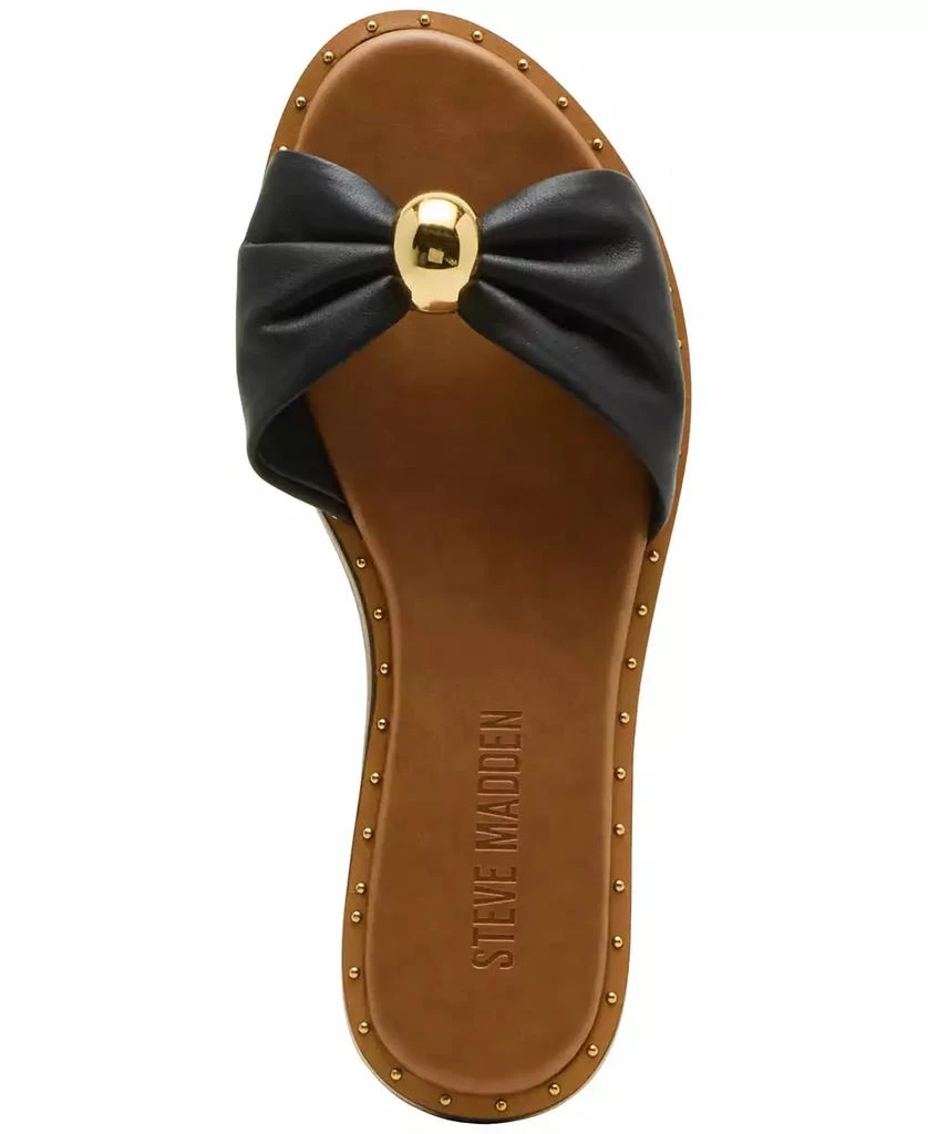 Steve Madden Women's Dipsy Knotted Embellished Slide Sandals 4