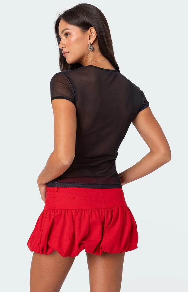 Edikted Aloha Sheer Mesh T-Shirt 4