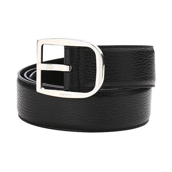 Gucci Black Belt Men's Leather Dollar Calf Mod. 449716 CAO0N