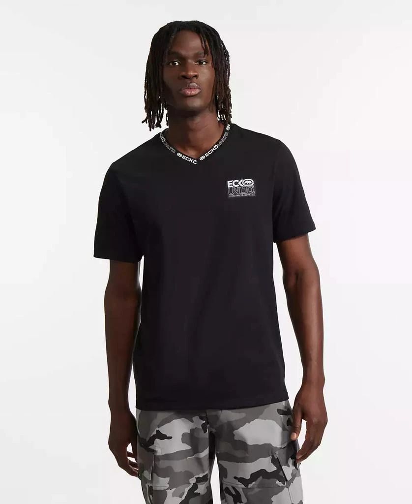 Ecko Unltd Men's Chest Label V-Neck Short Sleeve T-Shirt 1