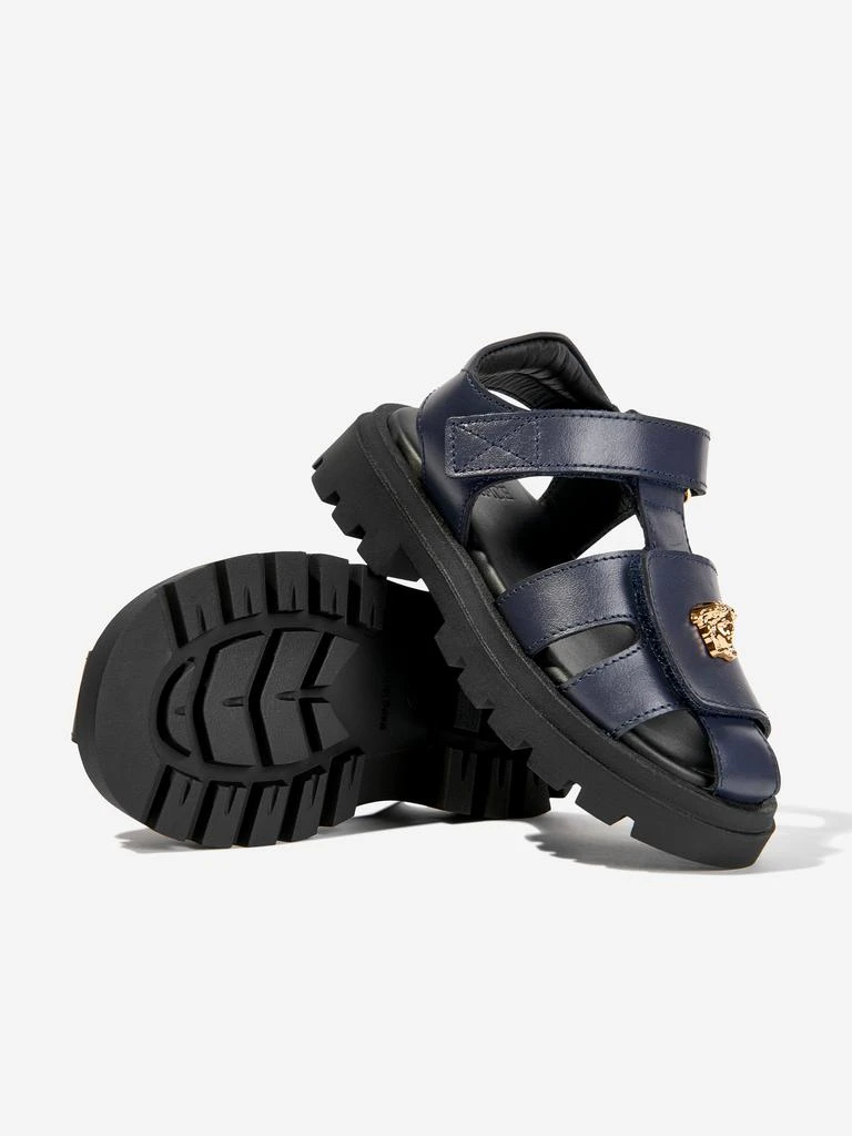 Versace Versace Kids Leather Medusa Logo Sandals in Black 2
