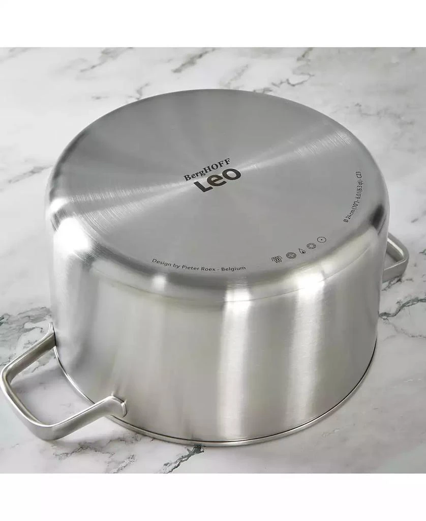 BergHOFF Graphite Recycled 18/10 Stainless Steel Stockpot 10", 6.3qt. With Glass Lid 3