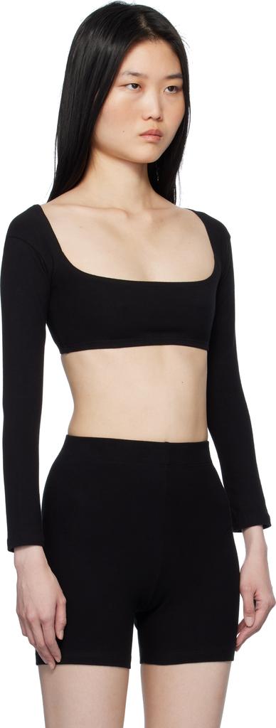 Gil Rodriguez Black 'El Tigre Chiquito' Crop T-shirt