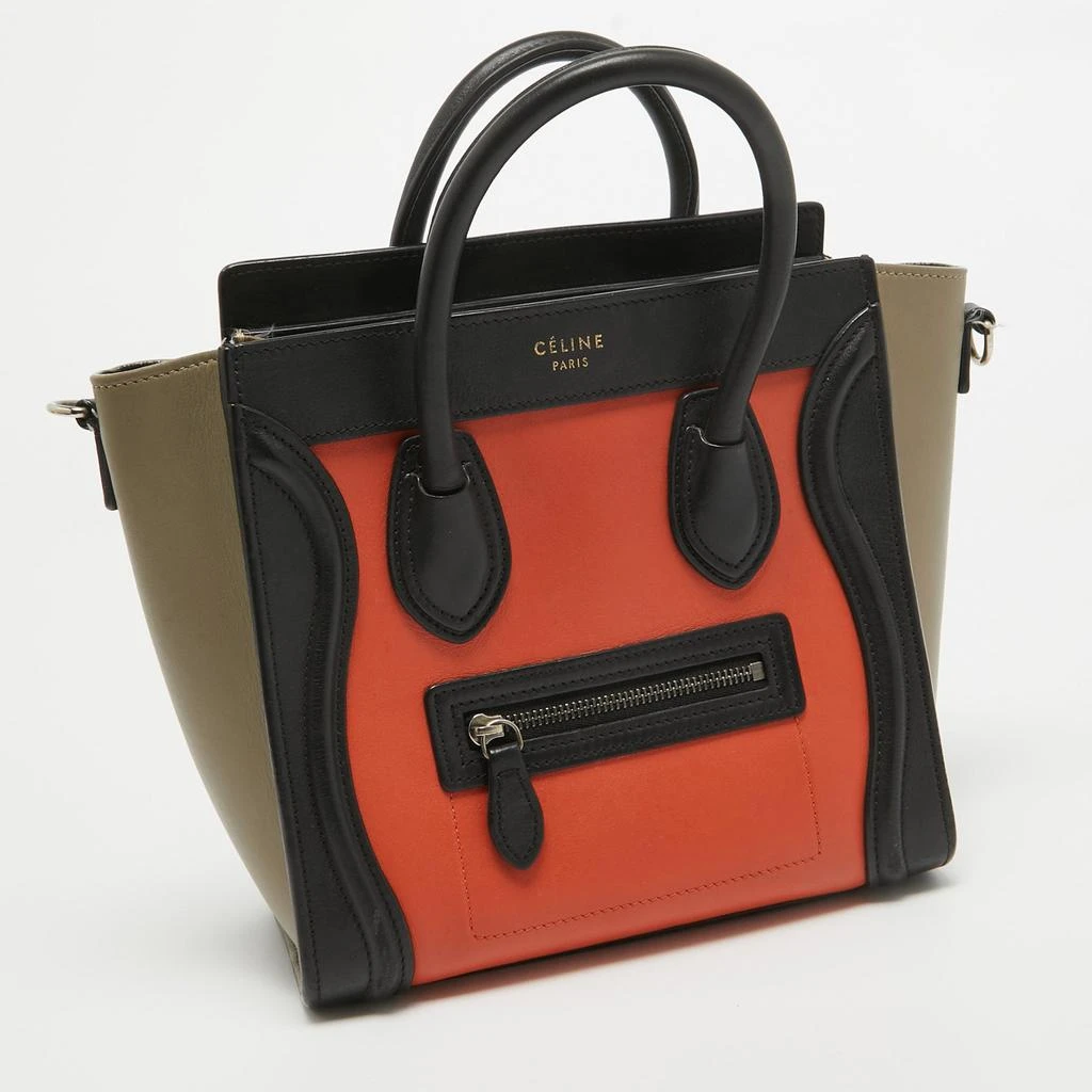 Celine Tri Color Leather Nano Luggage Tote 2