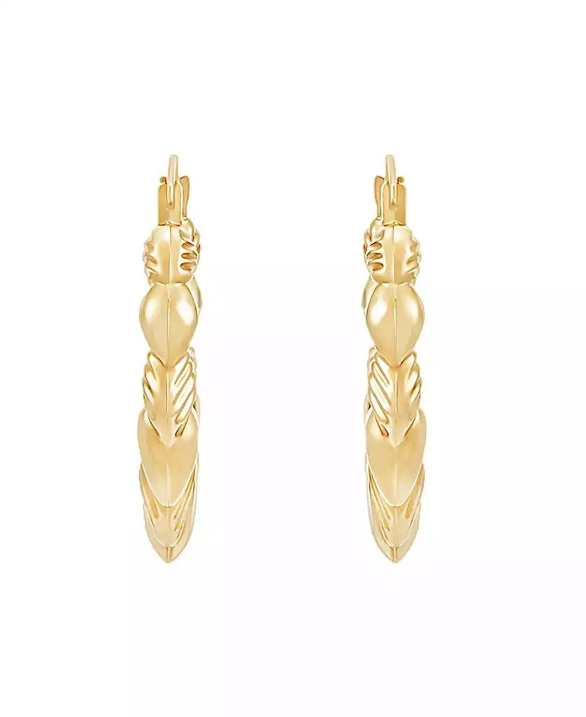 Macy's Heart Hoop Earrings in 14k Yellow Gold 3