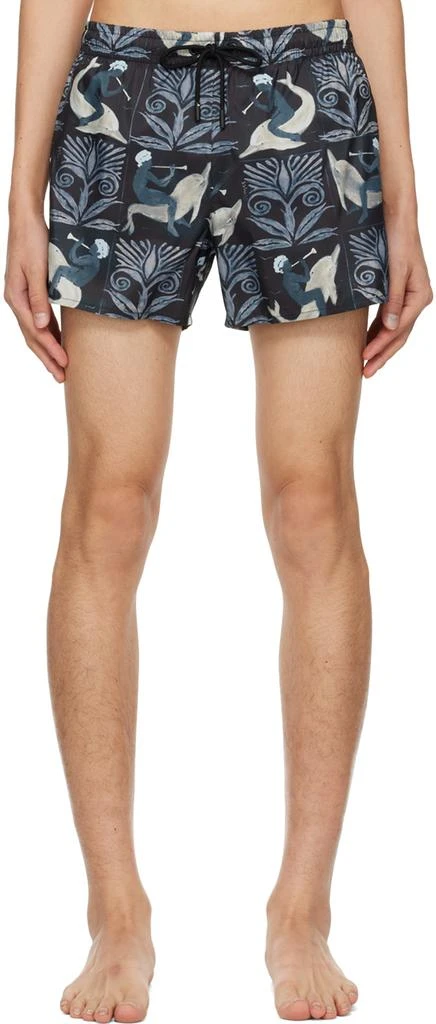 COMMAS Navy Printed Swim Shorts 1