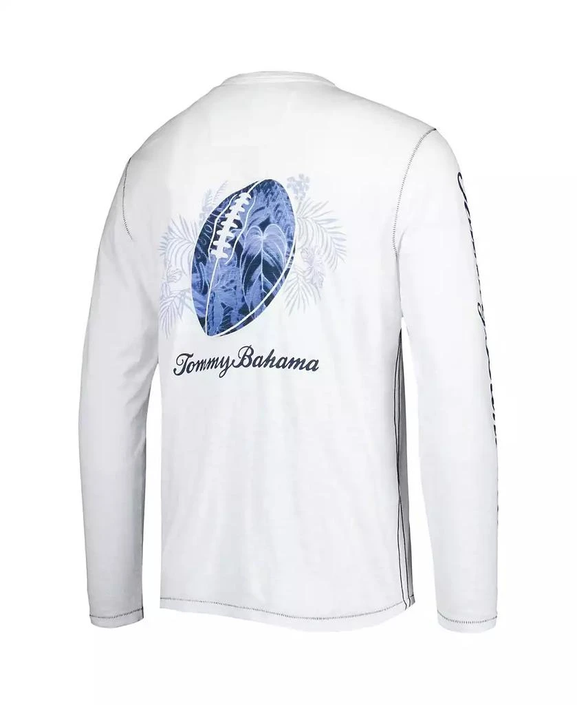 Tommy Bahama Men's White New England Patriots Laces Out Billboard Long Sleeve T-shirt 3