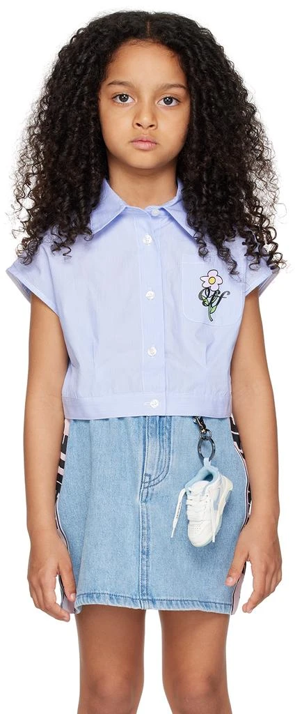Off-White Kids Blue Cropped Shirt