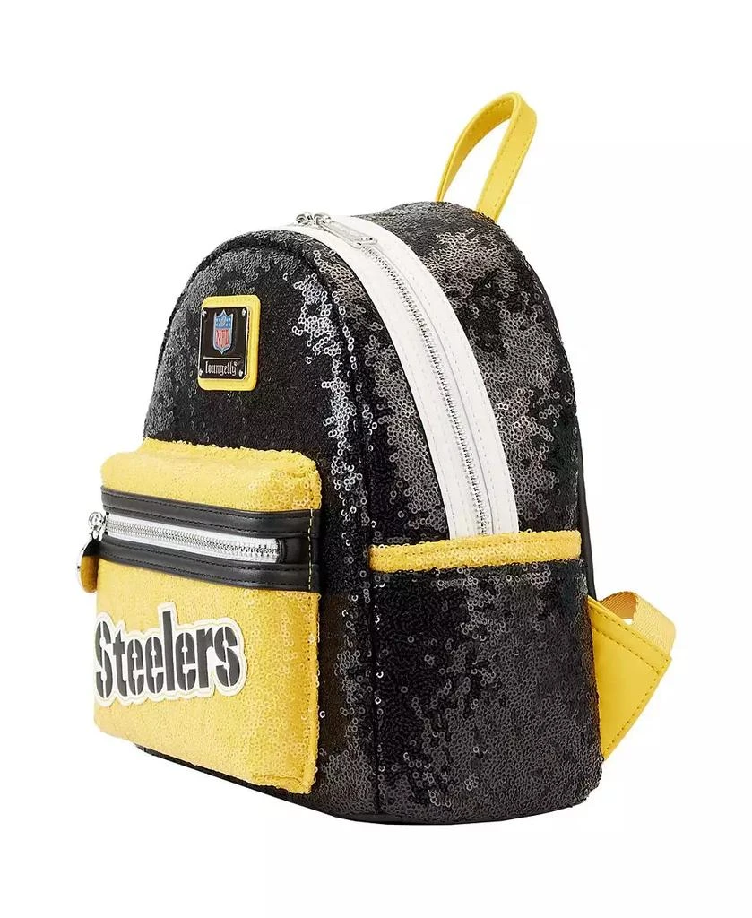 Loungefly Men's and Women's Pittsburgh Steelers Sequin Mini Backpack 2