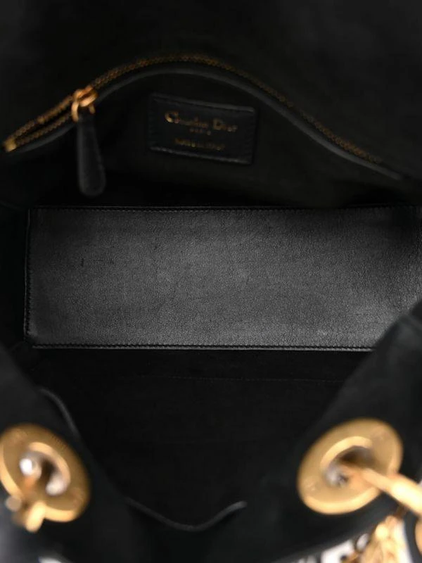 Dior Medium Lady Dior Cannage Embellished Leather Top Handle Bag 3
