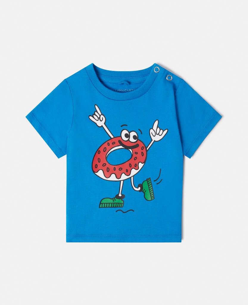 Stella McCartney Stella McCartney - Donut Print T-Shirt, Blue, Size: 18m