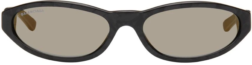 Balenciaga Black Neo Round Sunglasses 1