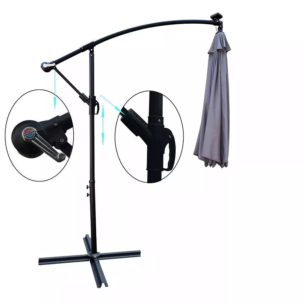 Streamdale Furniture Solar Umbrella with LED Lights
8 Ribs 9