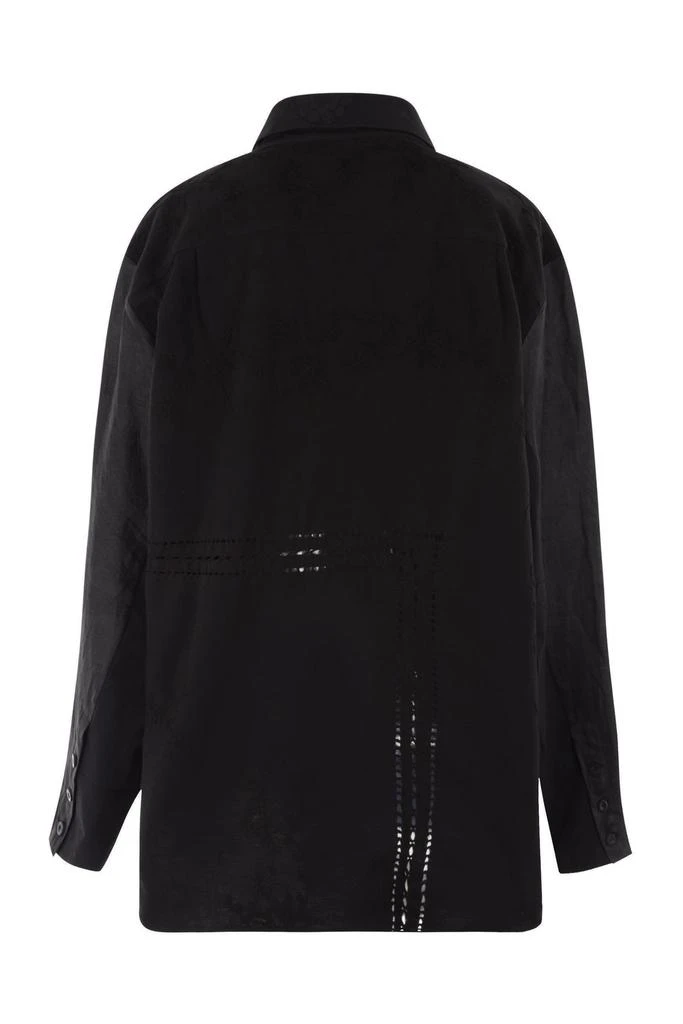 BY WALID By Walid Long Sleeved Cut-Out Detailed Shirt 2