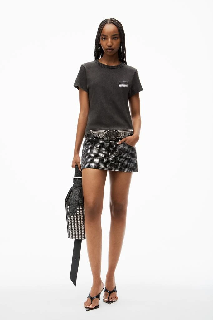 Alexander Wang SHRUNKEN TEE IN ACID WASH JERSEY 6