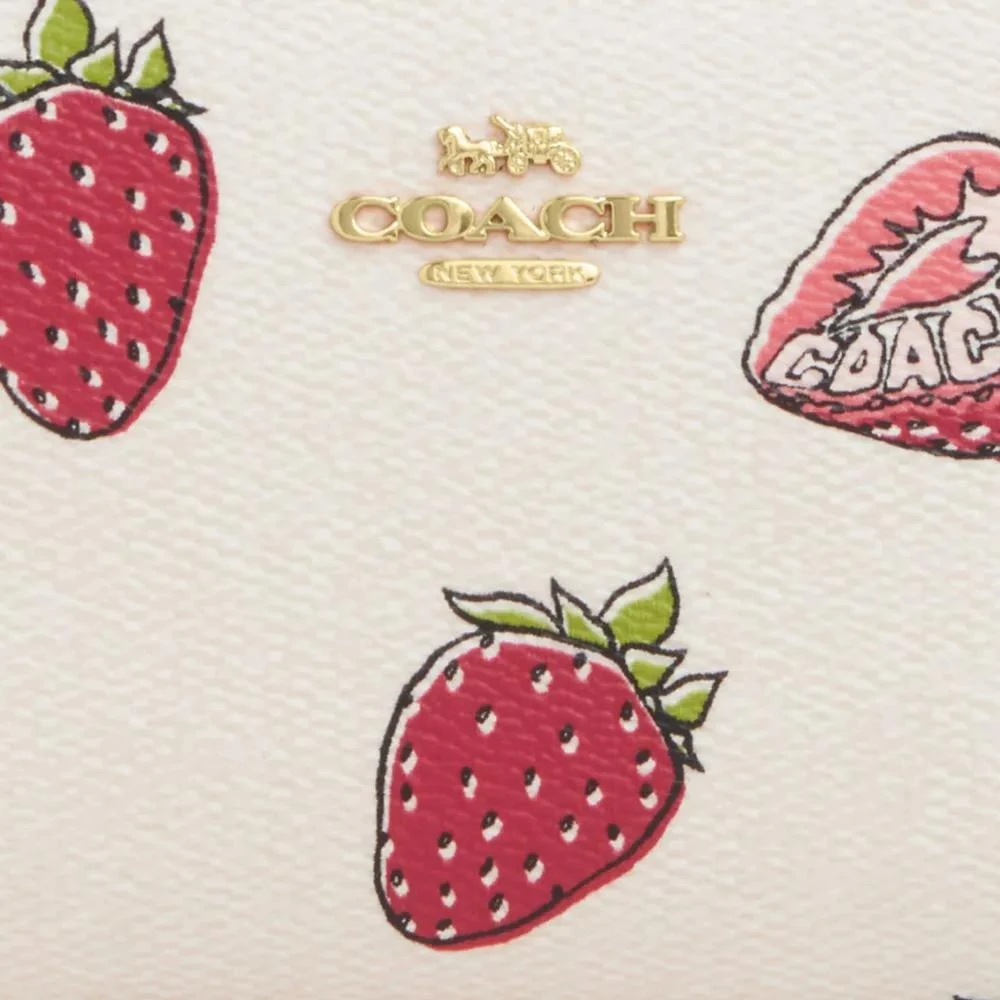 Coach Snap Wallet With Strawberry Print 3