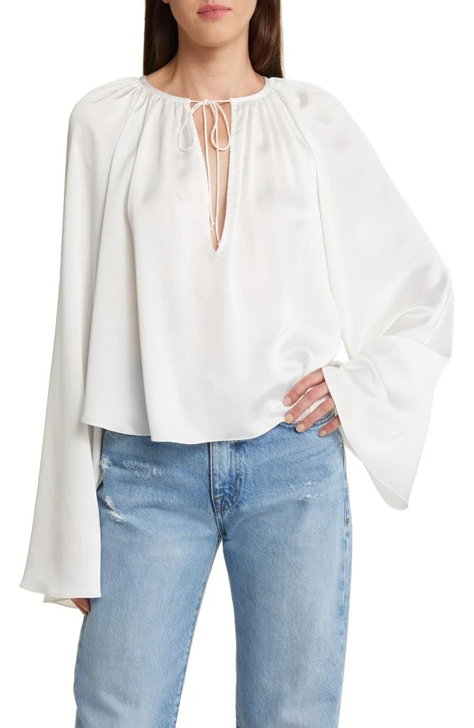 FRAME Gathered Neck Blouse 1