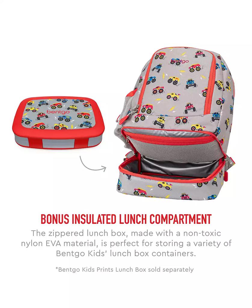 Bentgo Kids Prints 2-In-1 Backpack and Insulated Lunch Bag - Trucks