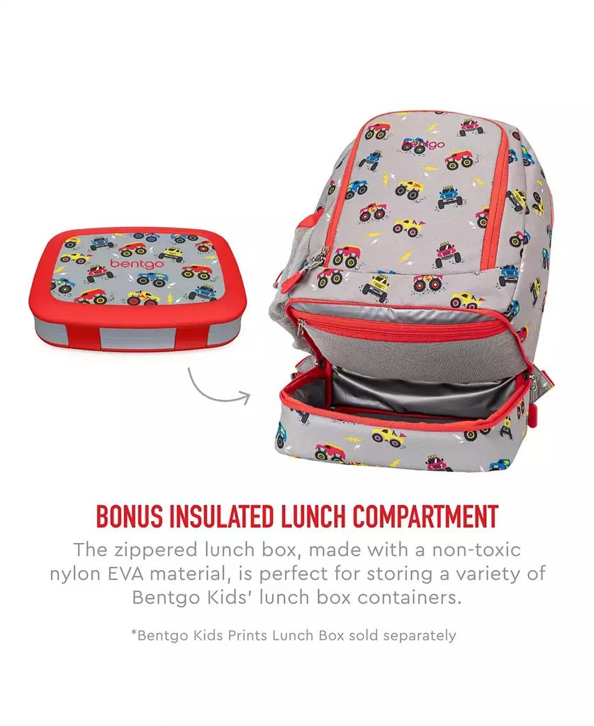 Bentgo Kids Prints 2-In-1 Backpack and Insulated Lunch Bag - Trucks 2