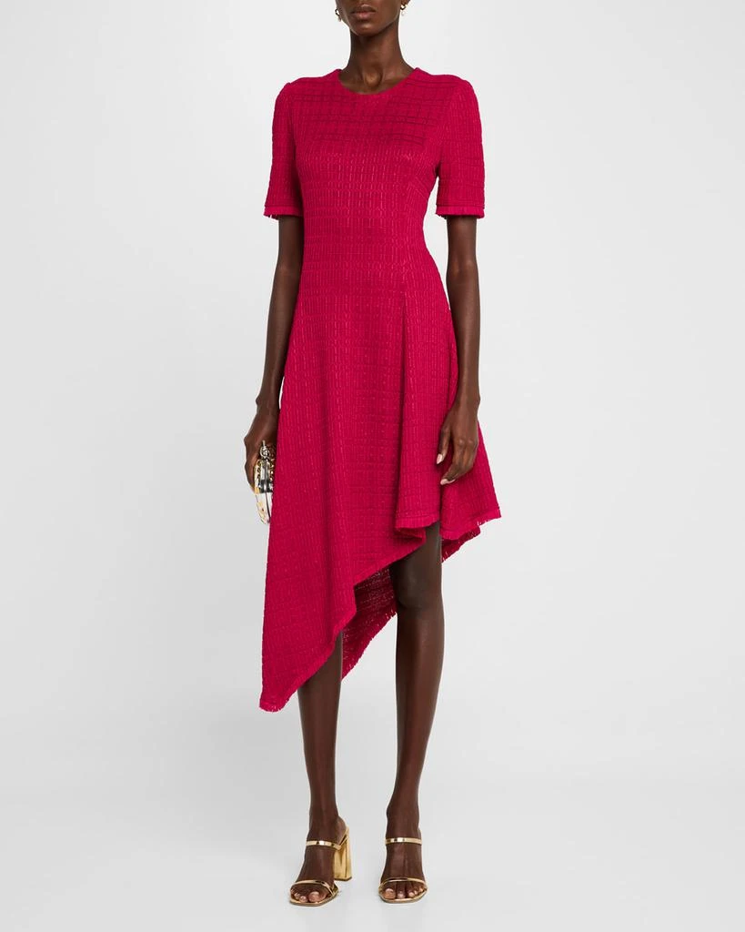 Misook Tonal Textured Fit-&-Flare Knit Midi Dress - Modern Fit 4