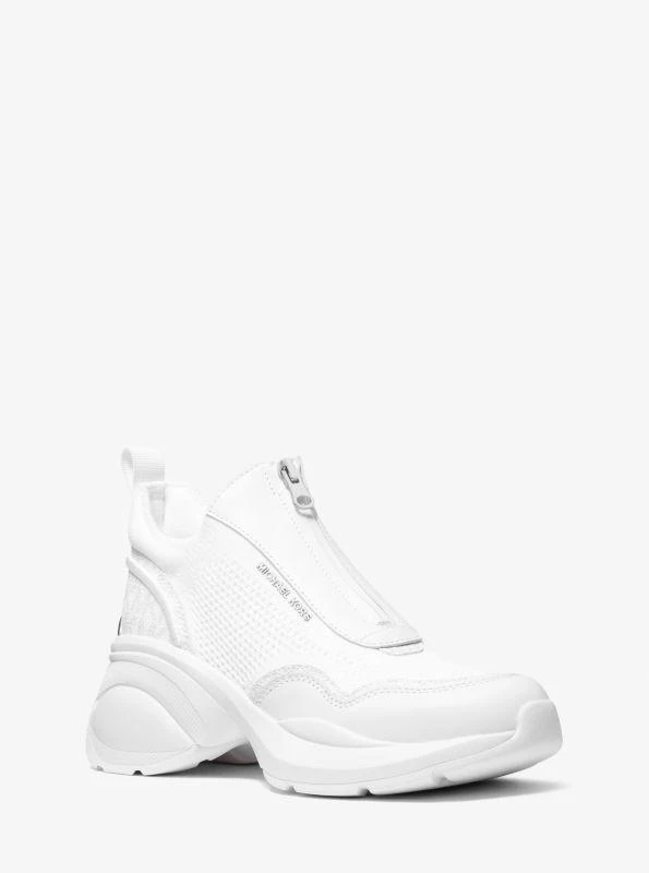 Michael Kors Zuma Mixed-Media Trainer