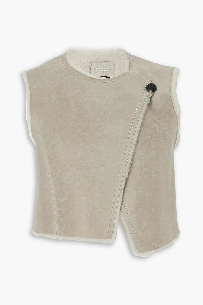 Isabel Marant Cassylia cropped shearling vest 1