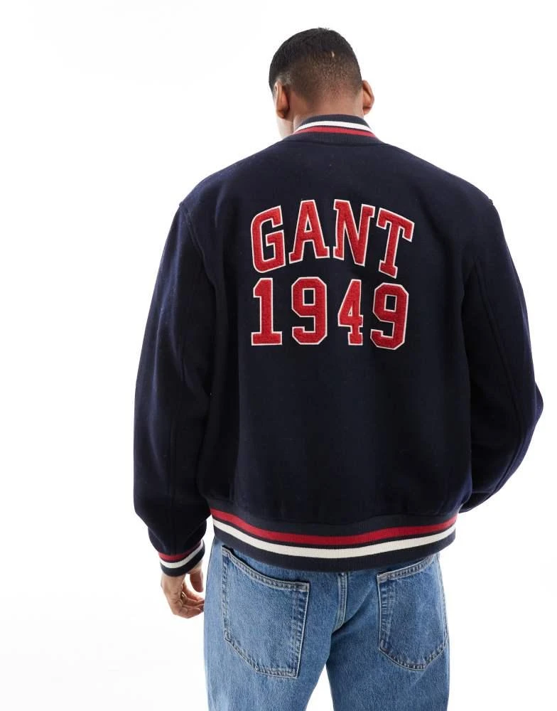Gant GANT 75th Anniversary Capsule wool varsity jacket with logo in navy 4