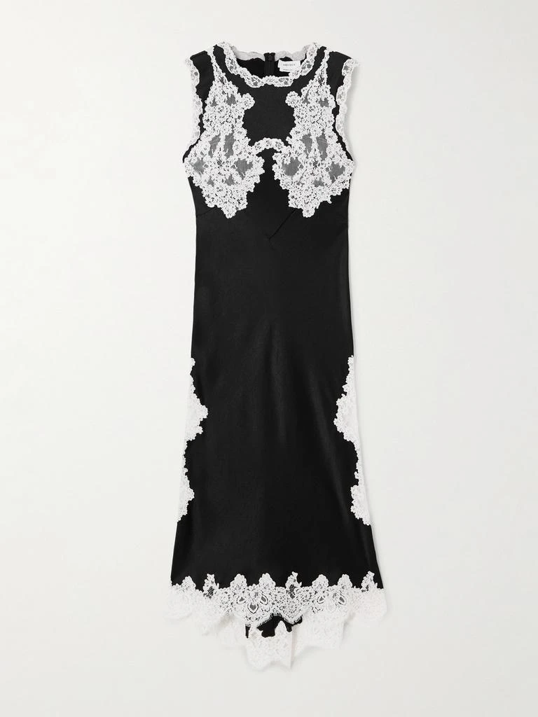 chinese dress ladies Selena High Neck Lace Mini Dress in Black, Women's High Neck Lace Mini Dress, Bodycon Patchwork Dress, Mock Neck Mid-Length Sleeves, SOERA main image 1
