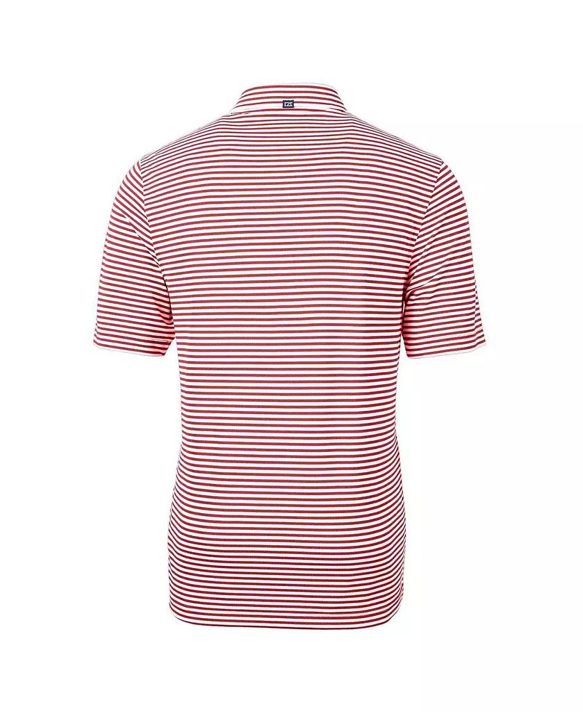 Cutter & Buck Men's Red Atlanta Falcons Throwback Team Logo Virtue Eco Pique Stripe Polo