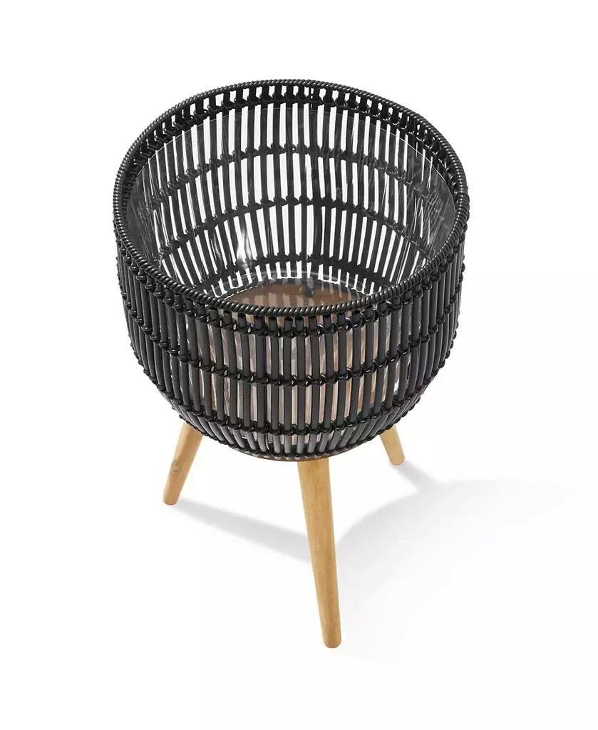 Casafield Planter Basket with Stand, Floor Planter with Wood Legs, Large Plant Pot Cover with Liner 2