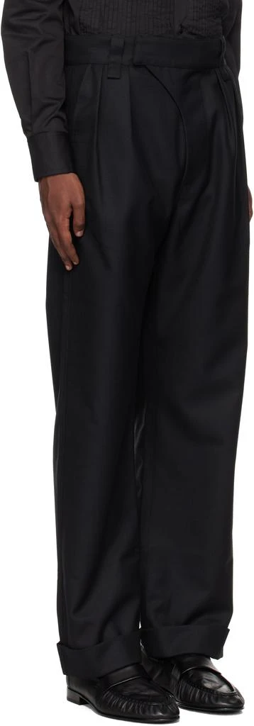 Galilee-By-Sea Black Classic Turn Up Trousers 4