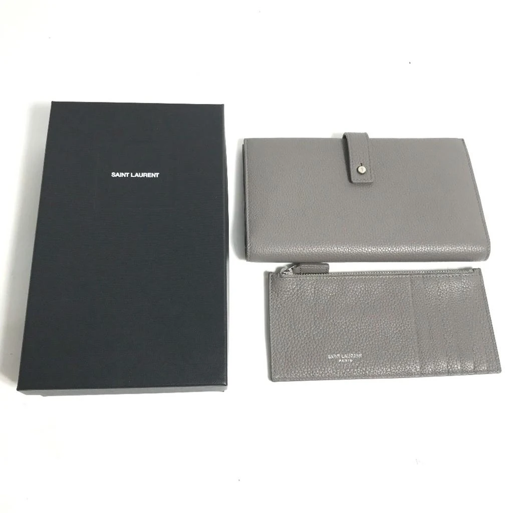 Yves Saint Laurent Leather Long Wallet (Bi-Fold) (Pre-Owned) 2