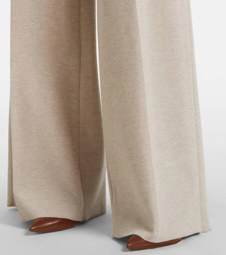 Max Mara Corea cotton and wool jersey wide-leg pants 5