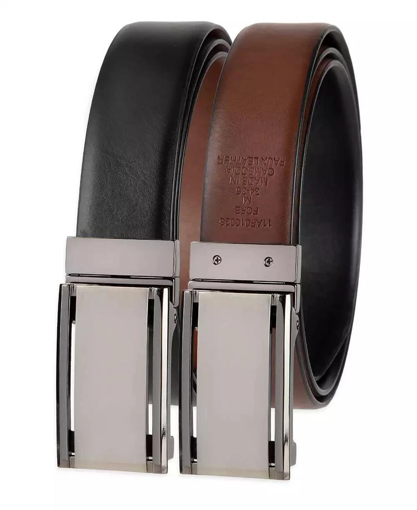 Alfani Men's 2-In-1 Reversible AlfaTech Custom Fit Pressure Locking Plaque Buckle Belt 6